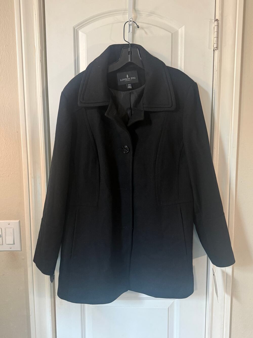 London Fog Wool Blend Pea Coat Womens Size 2XL New With Tags